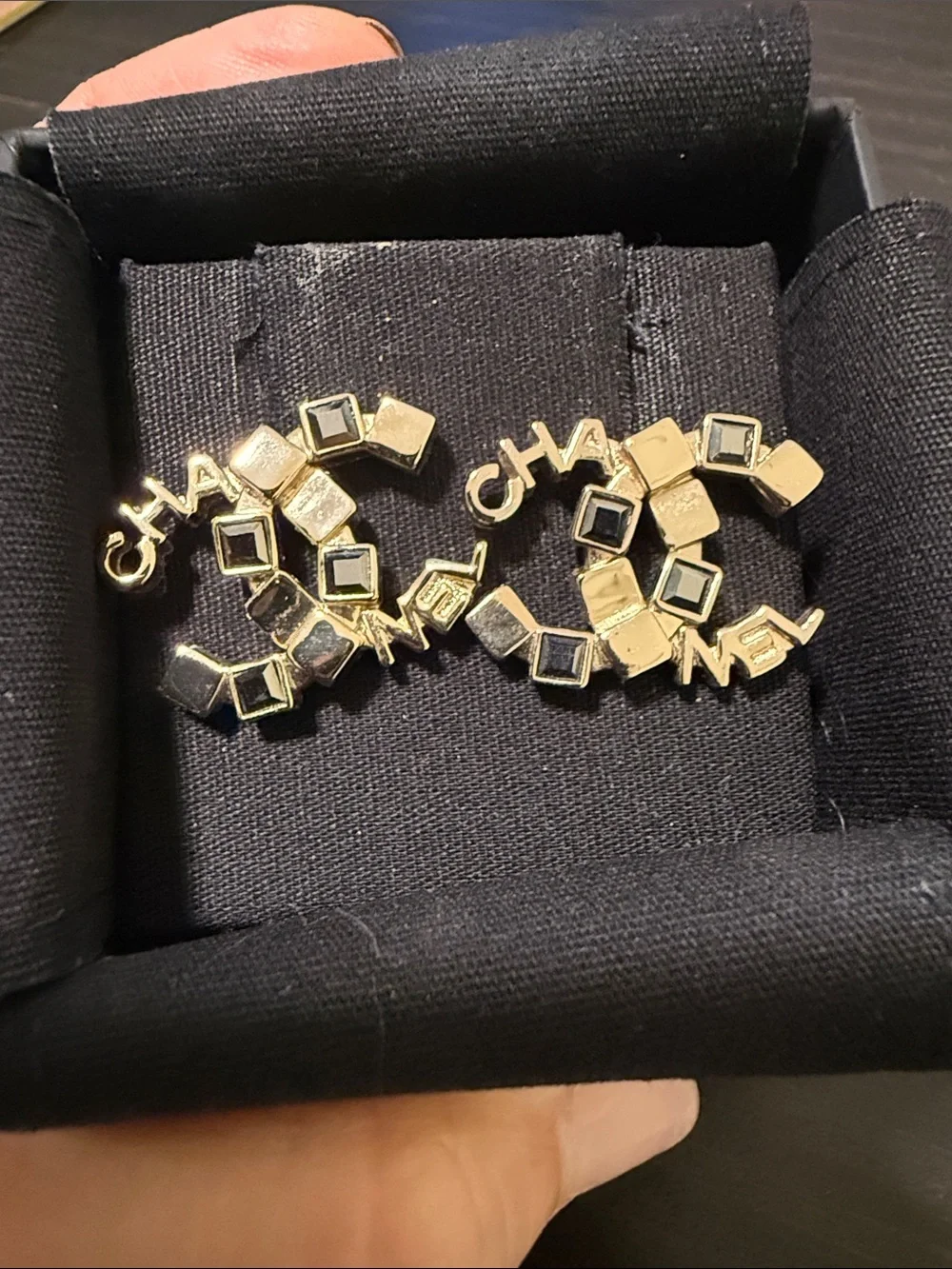 CHANEL gold tone
